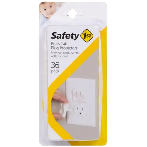 Press Tab White Plug Protector - pack of 36