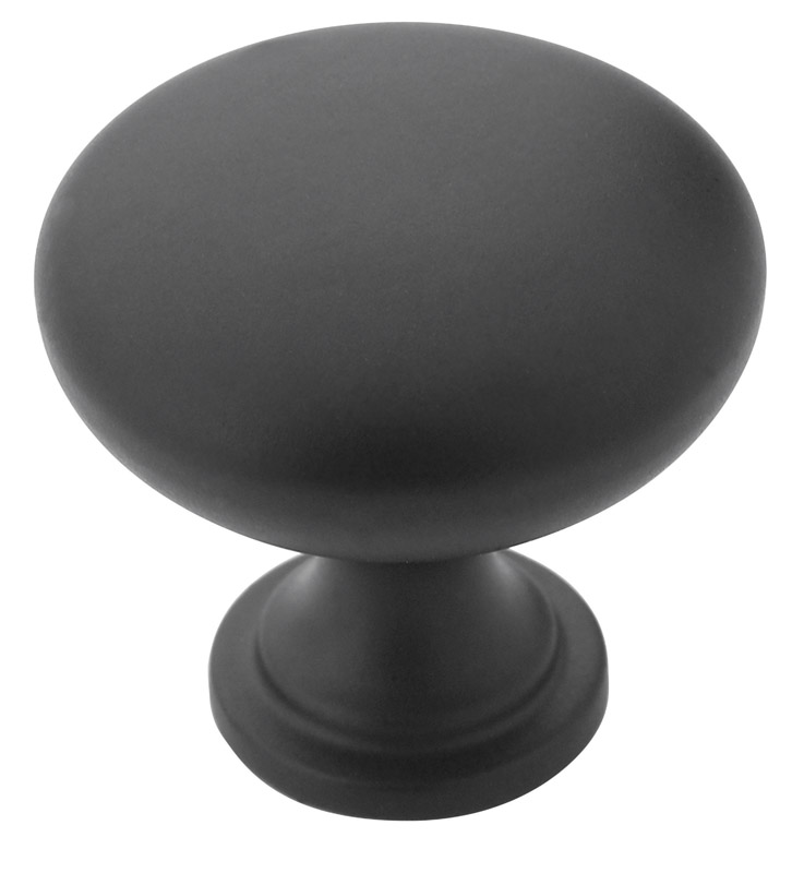 Amerock BP53005FB 1-1/4" (32 mm) Diameter Allison Value Cabinet Knob Flat Black Finish