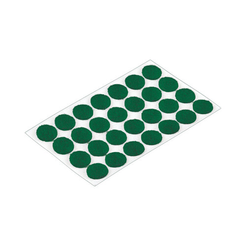 Furniture Pad, Felt Cloth, Green, 3/8 in Dia, Round - pack of 28