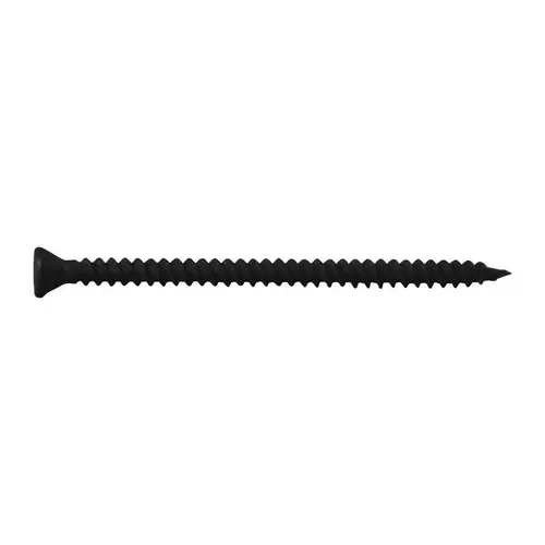 0 Screw, #6 Thread, 2-1/4 in L, Fine Thread, Trim Head, Square Drive, Sharp Point, Phosphate