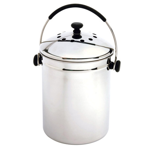 Compost Keeper, Counter Top, Stainless Steel, 1-Gal.