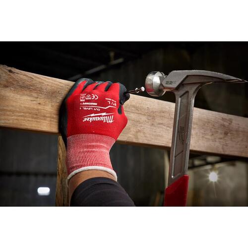 Milwaukee 48-22-8913 X-Large Red Latex Level 1 Cut Resistant Insulated Winter Dipped Work Gloves Pair