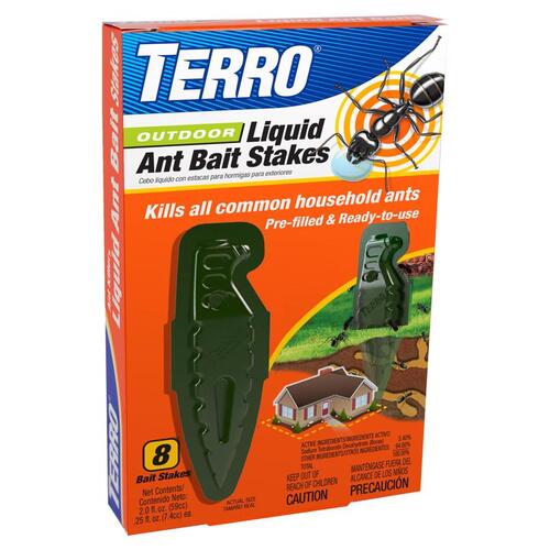 TERRO T1813 Ant Bait Stake, Liquid, 1.4 oz - pack of 8