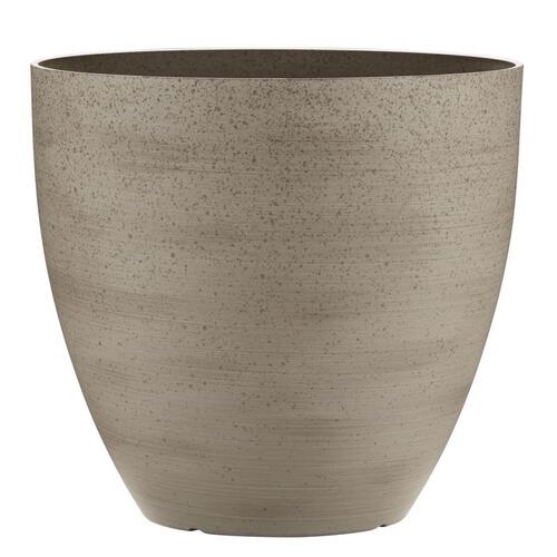 Southern Patio HDR-091622 Planter, 13 in W, 13 in D, Egg, Plastic/Resin, White, Stone Aesthetic