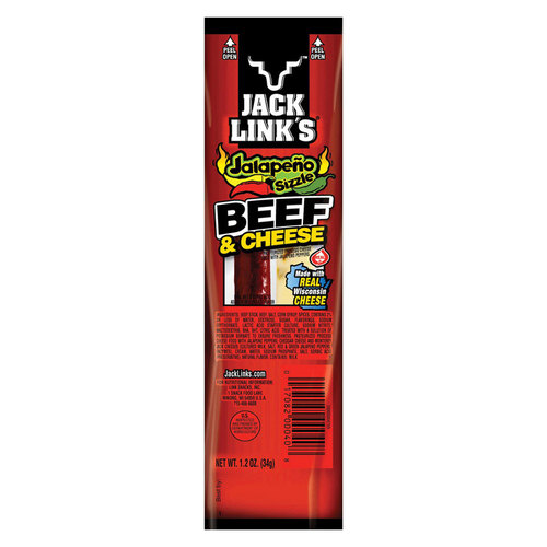 Meat Snacks, Jalapeno Sizzle Beef & Cheese Combo, 1.2-oz. - pack of 16