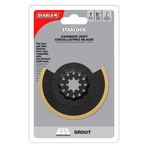 Freud DOS3375RCGX Oscillating Grout Removal Blade Starlock 3-3/8" W Carbide Grit Grout