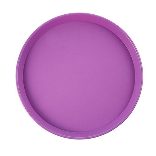 Round Serving Tray, Round, Plastic, Assorted, 15-3/4 in Dia