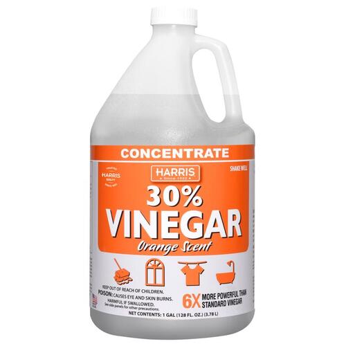 30% Cleaning Vinegar, 128 oz Bottle, Liquid, Pungent, Vinegar, Clear