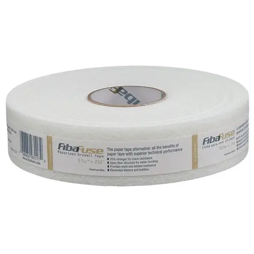 Drywall Tape Pack, 250 ft L, 2-1/16 in W, 0.432 in Thick, White - pack of 10