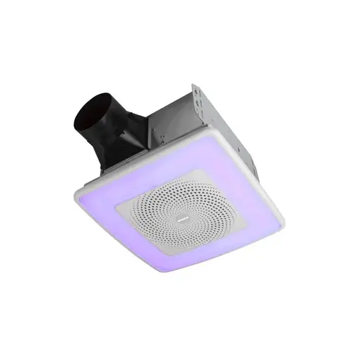 Ventilation Fan with Bluetooth Speaker ChromaComfort 110 CFM 1.5 Sones White