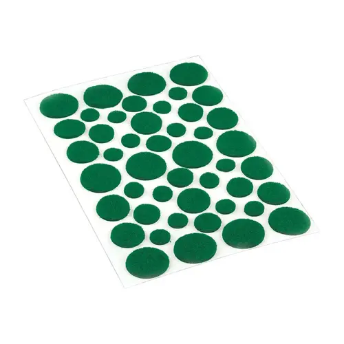 Furniture Pad, Felt Cloth, Green, Round - pack of 46