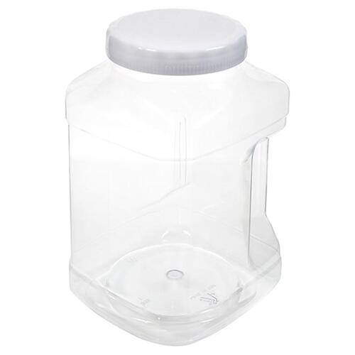 739 Stackable Container, 128 oz Capacity, Clear, 5-1/2 in L, 6 in W, 9-1/2 in H - pack of 6