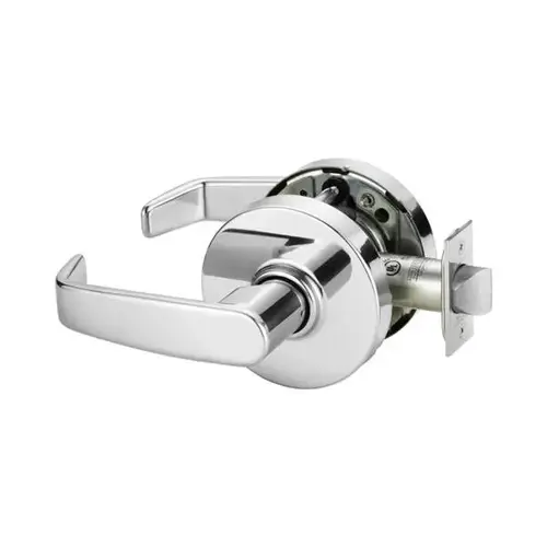 Grade 1 Passage Cylindrical Lock, L Lever, Satin Chrome