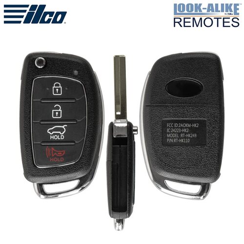 Ilco Unican Corporation FLIP-HYUN-4B4 Hyundai 4 Button Flip Key TQ8-RKE ...