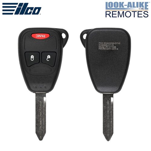 Kaba Ilco RHK-CHRY-3B1 Ilco Remote Head Key Fob Replacement for Chrysler Dodge Jeep 3B OHT692427AA OHT692713AA