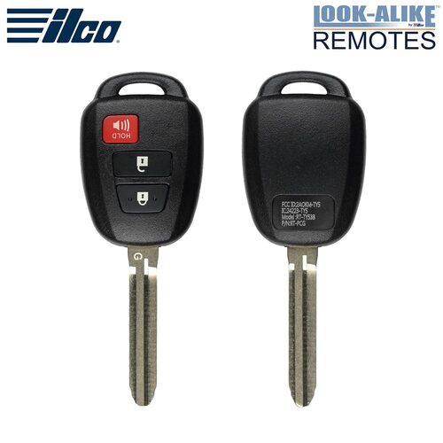 Toyota 3-Button Remote Head Key