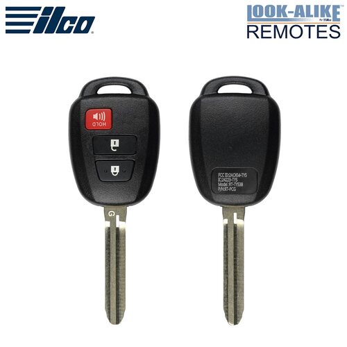 Toyota Prius C3 Button Remote Head Key G