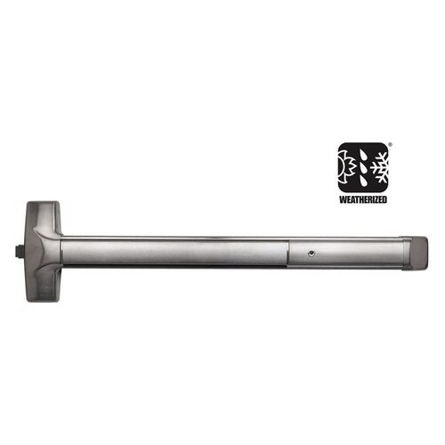 630 36" Weatherized Rim Exit Device, Stainless Steel, 36" Length