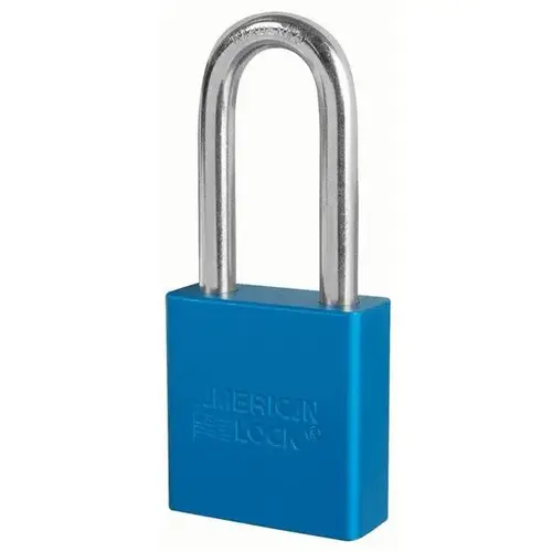 KA P515 Anodized Aluminum Safety 1-3/4" Padlock, 2" Shackle, Blue, Keyed Alike