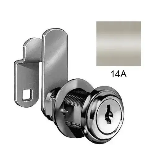 C8052-C415A-14A KA Cam Lock, Disc Tumbler, 5/8" Length, Bright Nickel