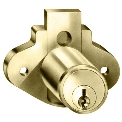 C8163-915-4 KA Drawer Lock, 15/16" Length, Satin Brass