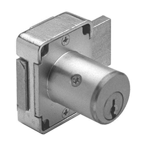 26D KD Desk Door Lock, 7/8" Length, Satin Chrome