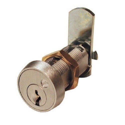 26D 3/4" Cam Lock, BEST J Keyway, 0-Bitted, Satin Chrome