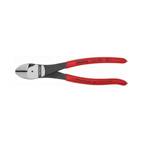 Knipex 74 01 200 SBA High Leverage Diagonal Pliers 8" Chrome Vanadium Steel Red