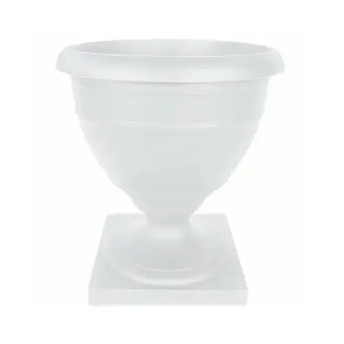 16" WHT Urn Planter White