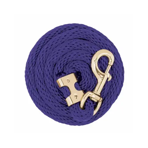 Purple Poly Lead Rope, Brass Plated 225 Snap, 5/8 In. x 8 Ft.