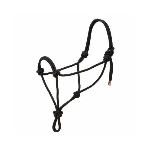 Braided Rope Halter, Black