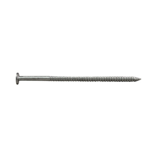 Deck Nail, 16D, 3-1/2 in L, Steel, Hot-Dipped Galvanized, Flat Head, Ring Shank, 5 lb