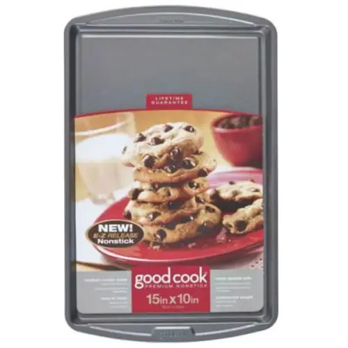 Cookie Sheet, 15 in L, 10 in W, Steel Gray