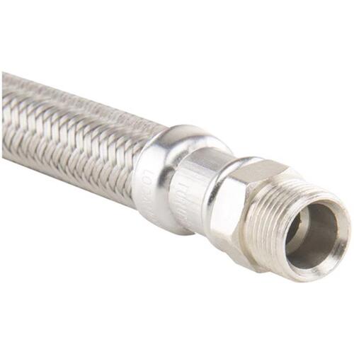 BrassCraft B1-20KC F 3/8 in. Compression x 3/8 in. O.D. Compression with Nut and Sleeve x 20 in. Braided Polymer Faucet Connector
