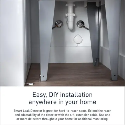 Flo by Moen Smart Water Leak Detector with Programmable App and Alarm White - pack of 3