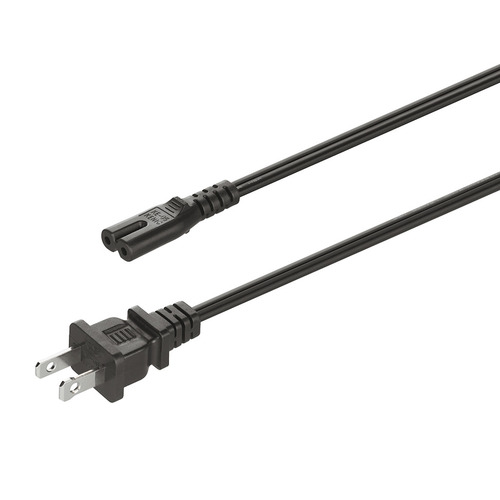 Mains lead, Country-specific, C7 socket Voltage: 250 V, Plug type: US, 2 m Black