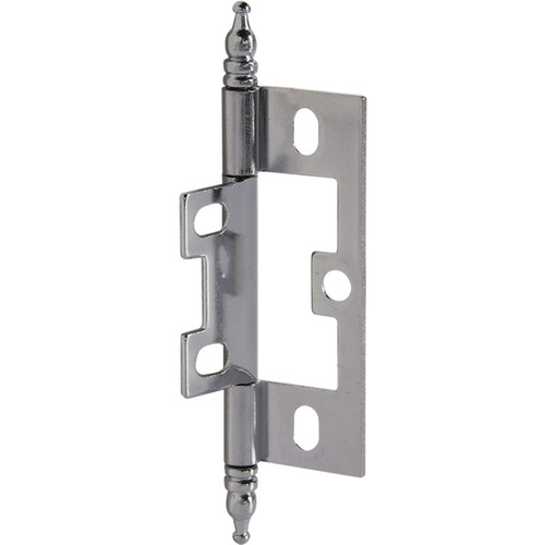 Decorative Butt Hinge, Non-Mortise, Minaret Finial For inset face frame doors, Chrome-plated