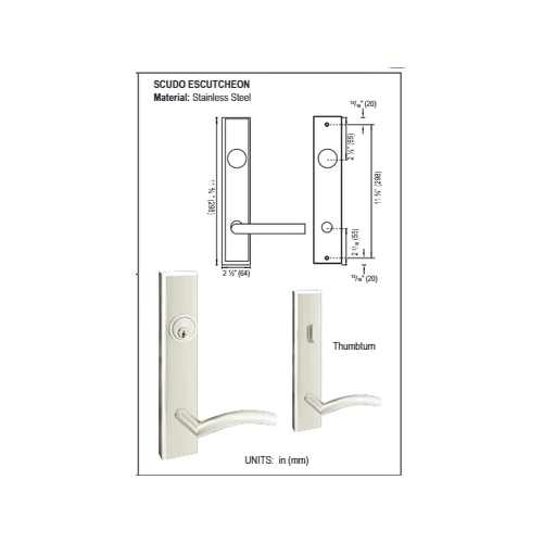 Cal Royal BRE 004 S US32D BRE LEVER DESIGN ESC ROSE KEYE