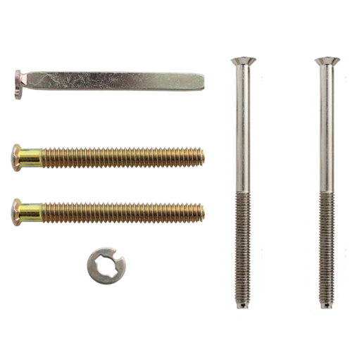 KIT WITH TAIL PIECE & SCREWS F Bright brass