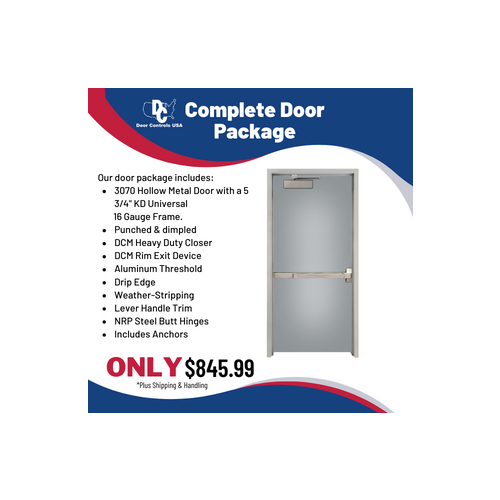 Everything you need ready to ship. Call or email us today to place your order.Our door package includes: