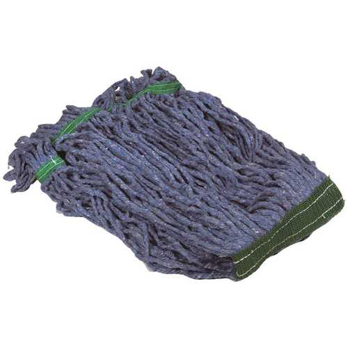 Small 16oz Blue Blended Looped String Mop, 1 in. Headband