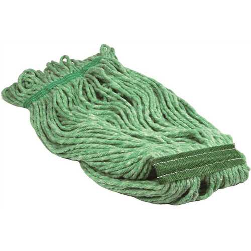 Small 16oz Green Blended Looped String Mop, 1 in Headband