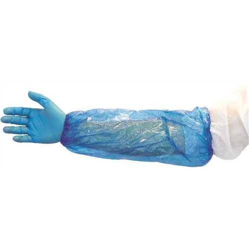 THE SAFETY ZONE 324606267 Polyethylene Sleeve, Roll Pack, 18" Length, Blue, Each, 1000/CS