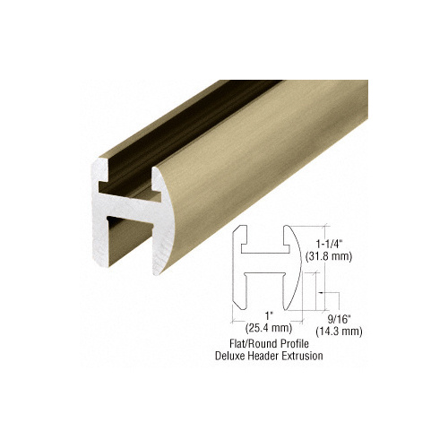 Brushed Bronze Deluxe Shower Door Header Kit - 144"