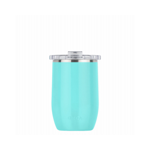 ORCA VIN12SF Vino Series Wine Cup, 12 oz Capacity, Detached Lid, 18/8 Stainless Steel/Copper, Seafoam, Insulated