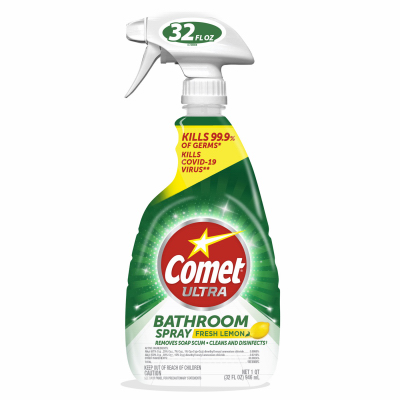 COMET 16529608603 Bathroom Cleaner Ultra Lemon Scent Concentrated Spray 32 oz