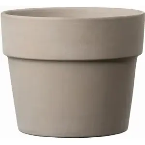 Deroma 4.57 in. H X 5.9 in. D Clay Perfetto Cachepot Graphite