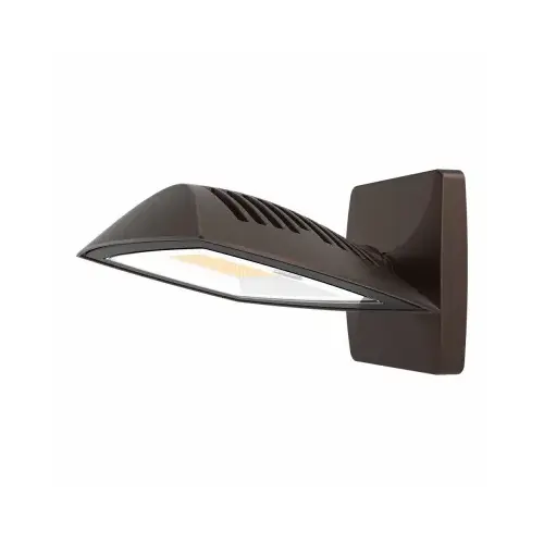 LED Dusk to Dawn Floodlight, Aluminum Housing, Bronze, 9600 Lumen, 80 Watt