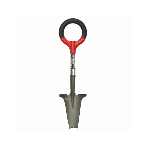 Root Slayer Mini Digger Shovel, Inverted V Cutting Blade, O-Handle Grip