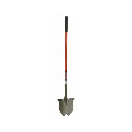 Root Slayer 23211 Root Slayer Round XL Garden Shovel, Inverted V Cutting Blade